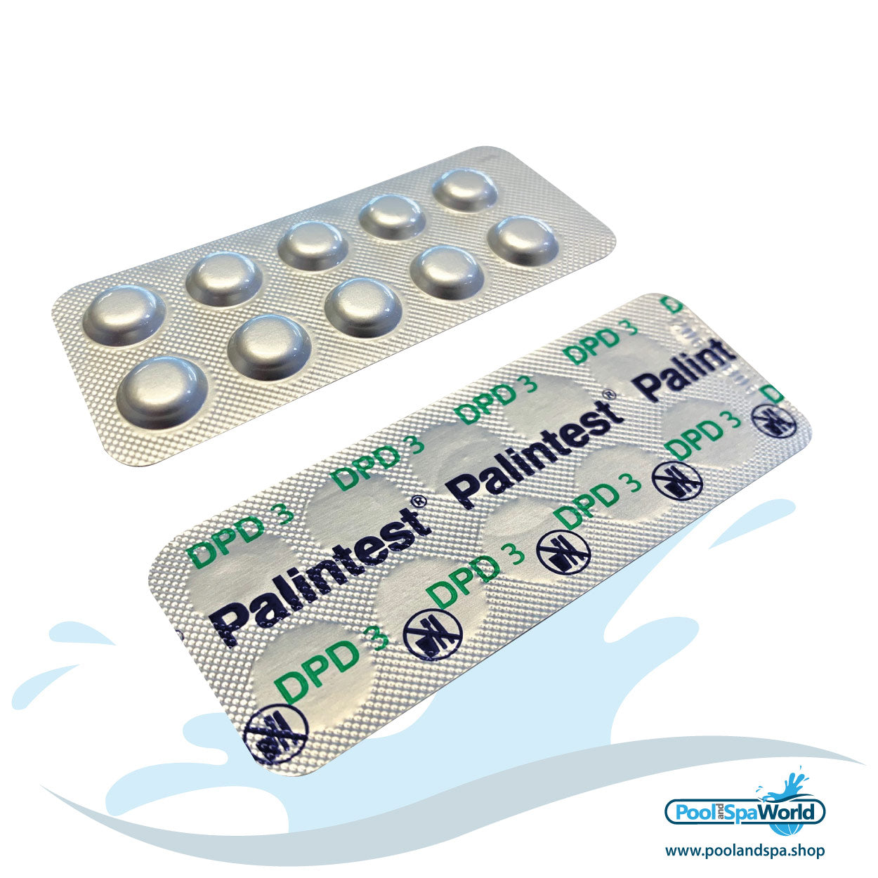 DPD 3 Chlorine Testing Tablets - 1x sheet of 10