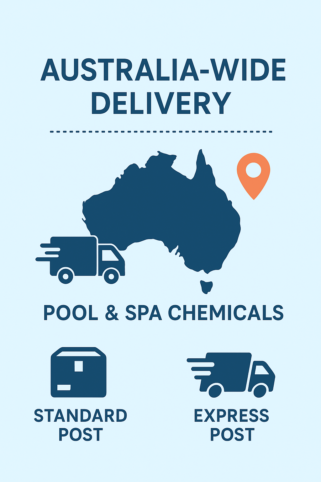 Australia-Wide Delivery on Pool & Spa Chemicals — Fast, Reliable Shipping