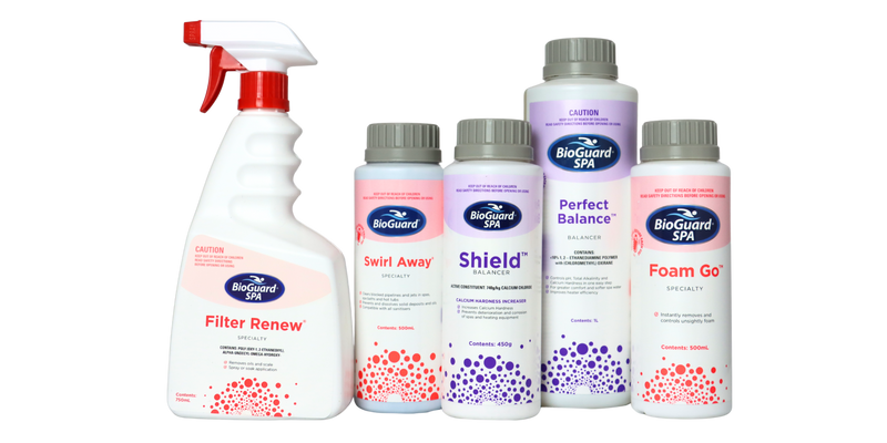 Spa chemical products from Pool and Spa World Tasmania