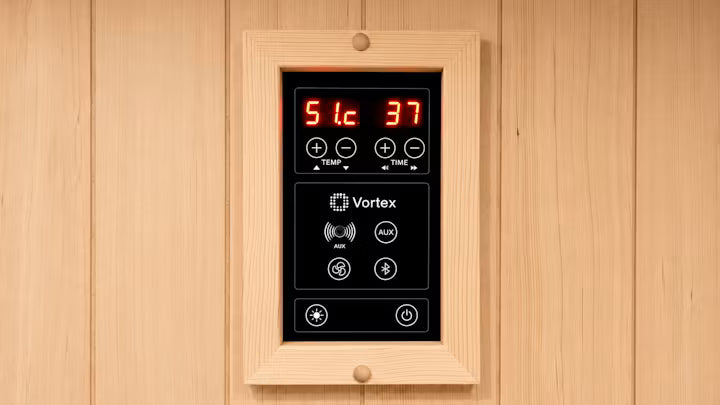 Linear infrared sauna digital control panel