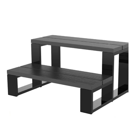 Spa World 2 Tier Aluminium Step - Grey