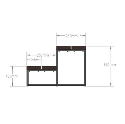 Spa World 2 Tier Aluminium Step - Grey