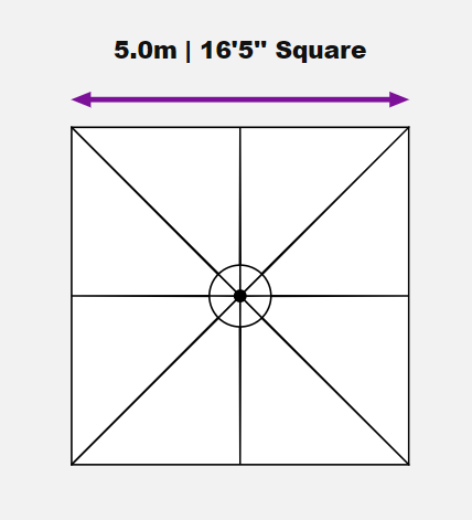 Shadowspec™ SU10 5.0m Umbrella - Square