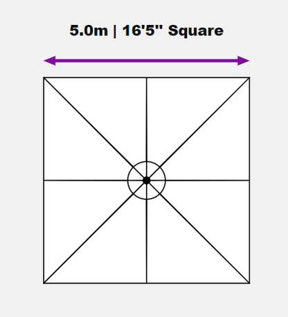 Shadowspec™ SU10 5.0m Umbrella - Square