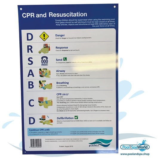 CPR and Resuscitation Chart Safety Sign